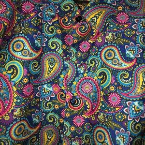 Bright colorful Paisley long sleeve, size medium, newish, one of a kind!